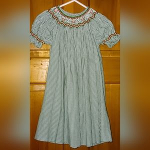 18 Months Smocked Christmas Dress.
